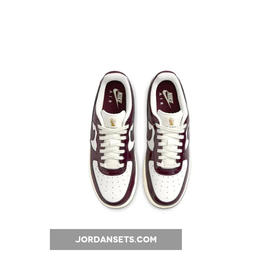 Nike Air Force 1 Low Patent Roman Bust DQ8583-100 / burgundy air force 1 women's