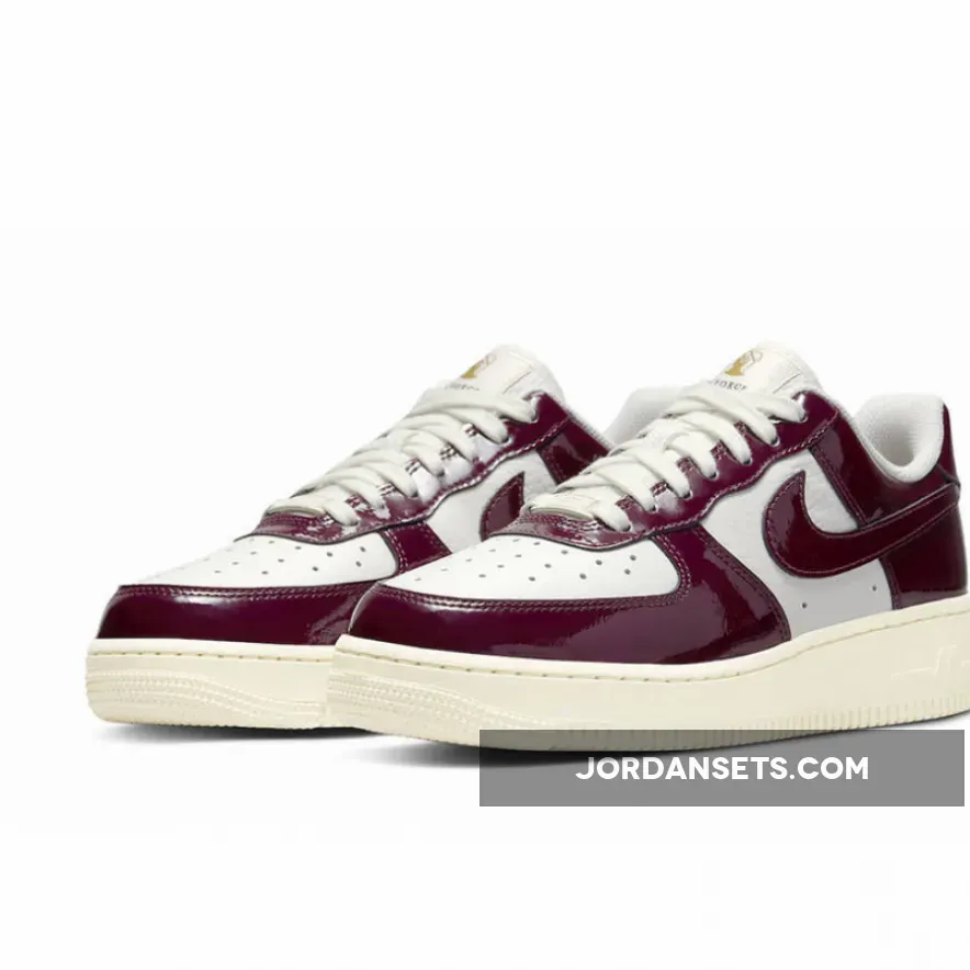 Nike Air Force 1 Low Patent Roman Bust DQ8583-100 / burgundy air force 1 women's