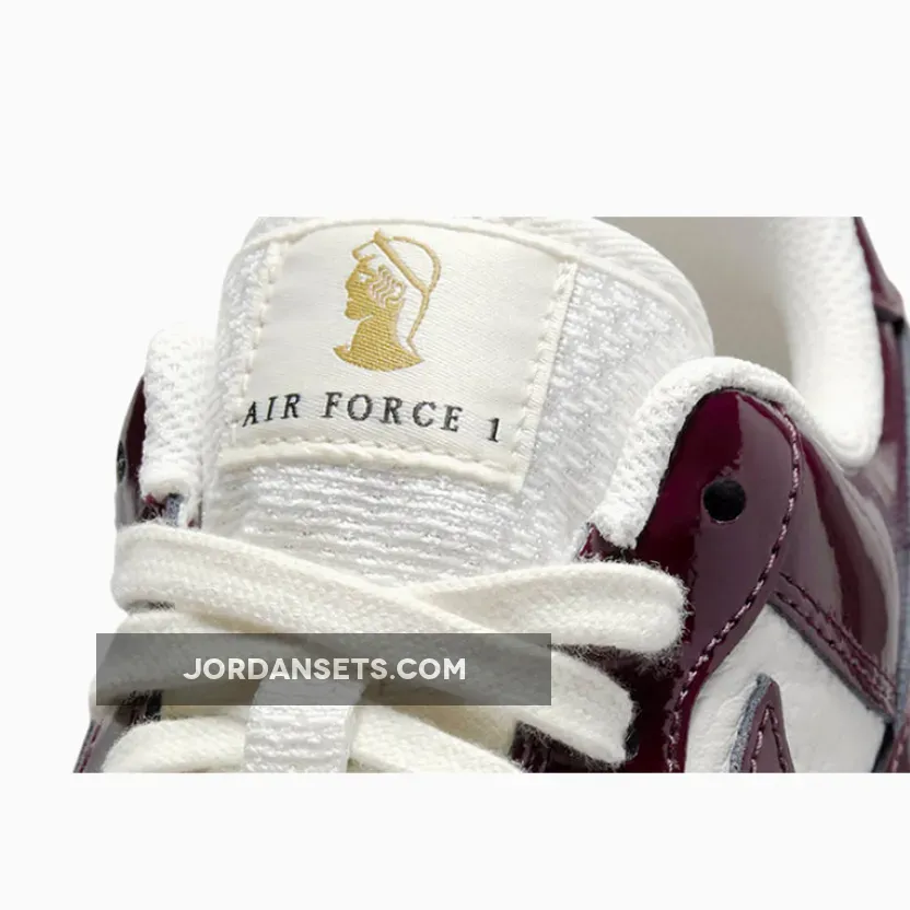 Nike Air Force 1 Low Patent Roman Bust DQ8583-100 / burgundy air force 1 women's