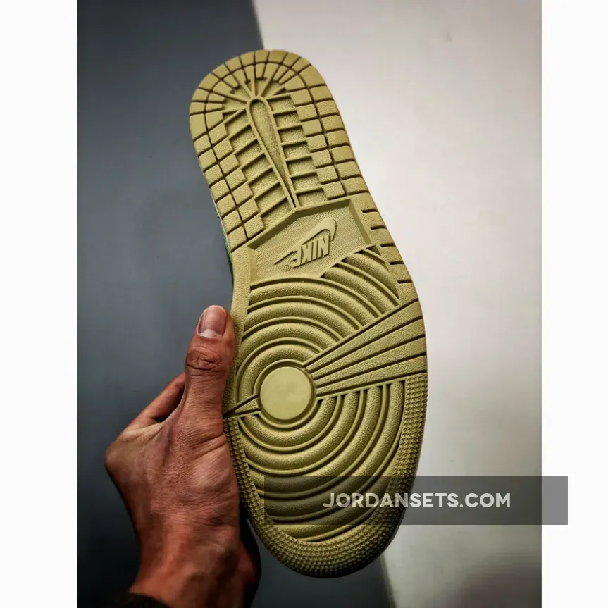 Air Jordan 1 Low White Volt Green Tan FD9906-131 air jordan 1 low citron