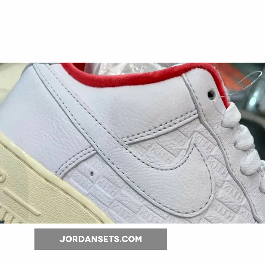 Kith x Nike Air Force 1 Low White/University Red-Metallic Gold kith japan