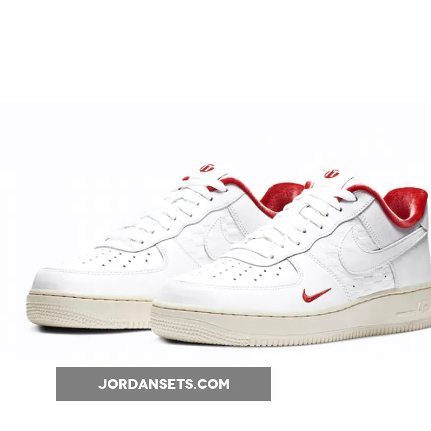 Kith x Nike Air Force 1 Low White/University Red-Metallic Gold kith japan