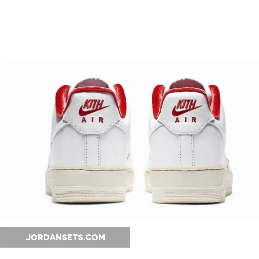 Kith x Nike Air Force 1 Low White/University Red-Metallic Gold kith japan