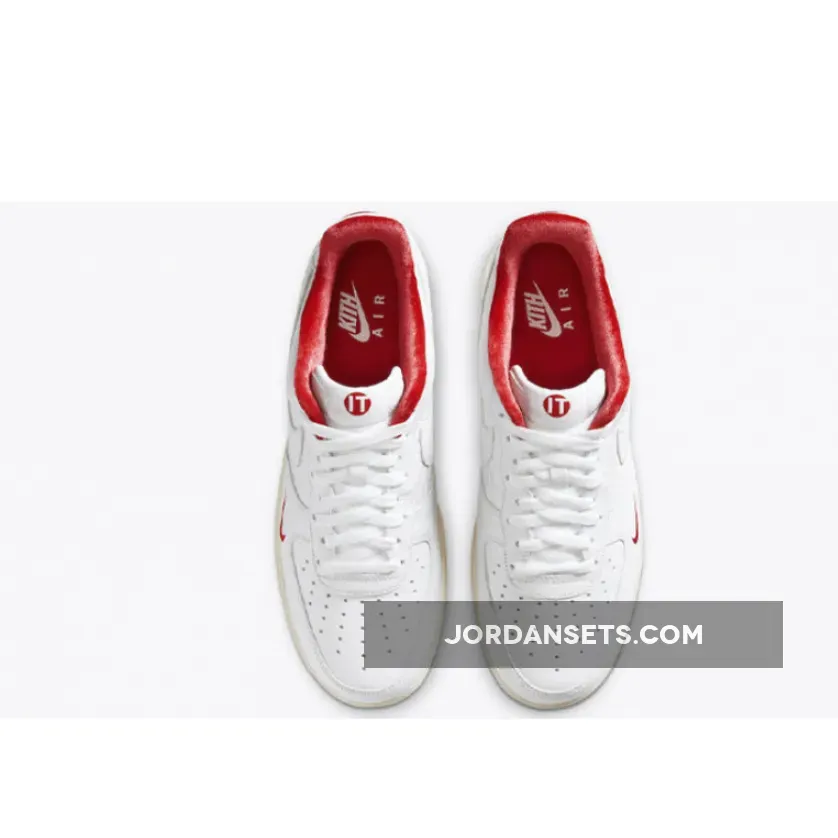 Kith x Nike Air Force 1 Low White/University Red-Metallic Gold kith japan