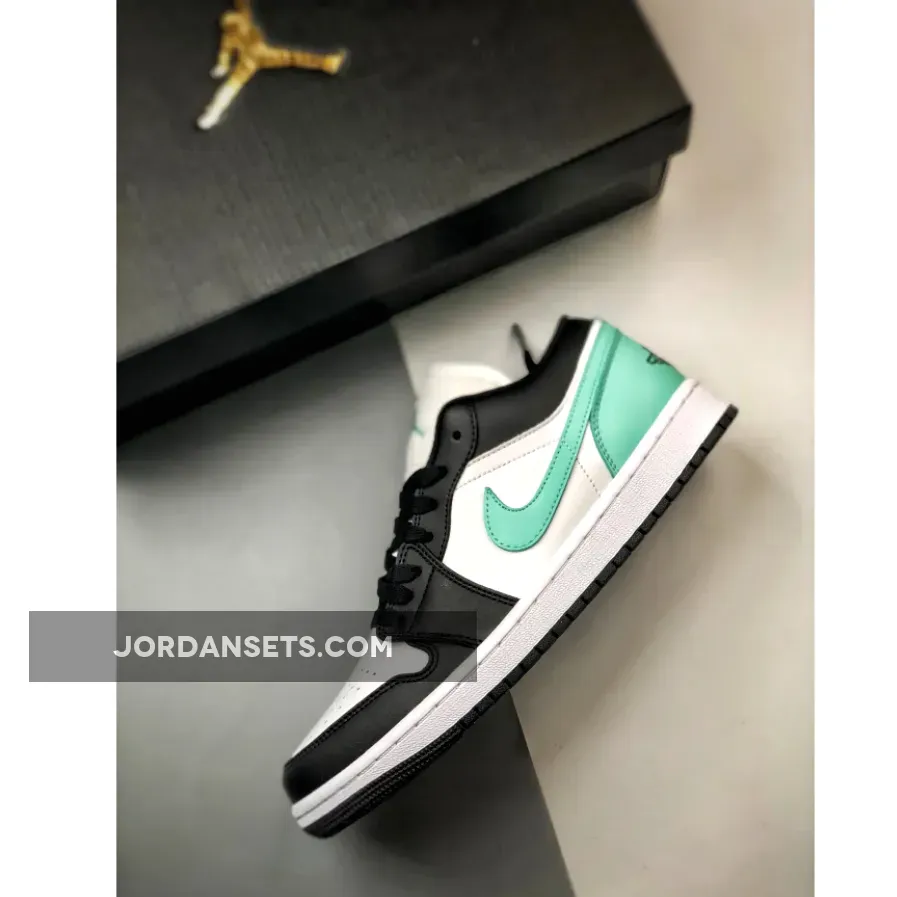 For Sale Air Jordan 1 Low White/Black-Green Glow 553558-131 For Sale Air Jordan 1 Low White/Black-Green Glow 553558-131
