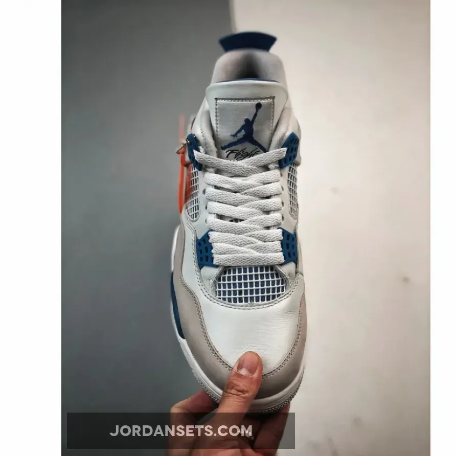 Air Jordan 4 Off-White/Military Blue-Neutral Grey Restock Air Jordan 4 Off-White/Military Blue-Neutral Grey Restock