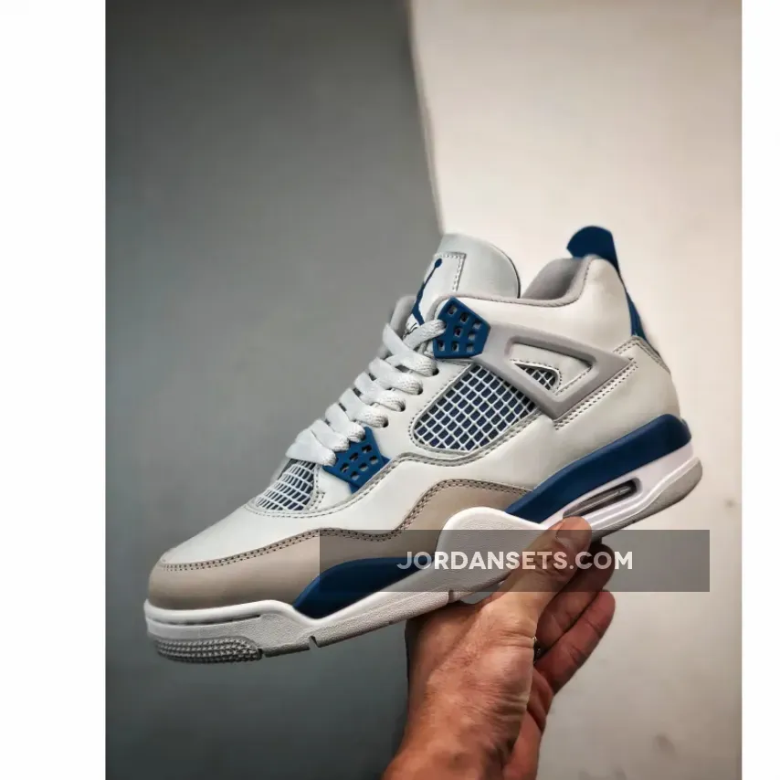 Air Jordan 4 Off-White/Military Blue-Neutral Grey Restock Air Jordan 4 Off-White/Military Blue-Neutral Grey Restock