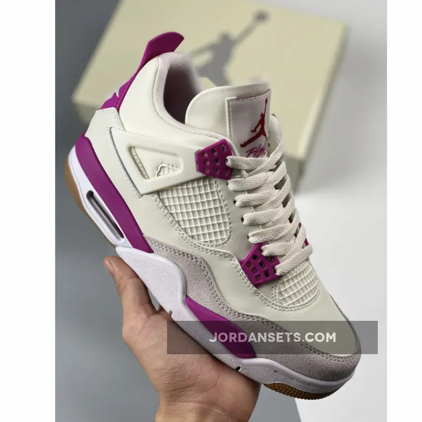 Nike SB X Air Jordan 4 Retro White Purple 2023 List! 1681733810 Restock
