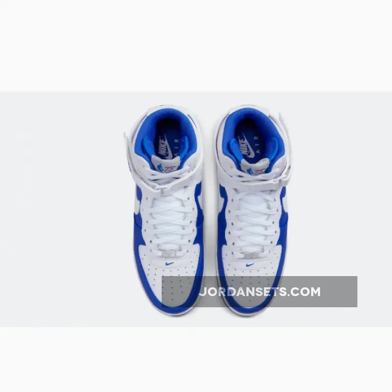 NBA x Nike Air Force 1 High Royal White DC8870-100 #nba 75th air force 1