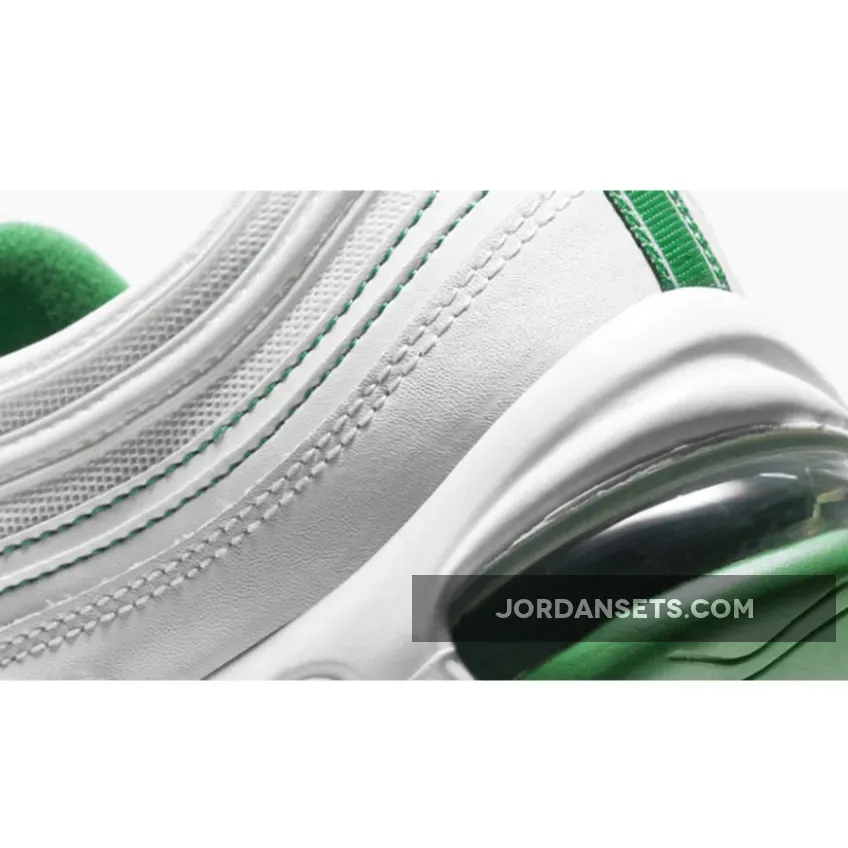 green and white air max 97
