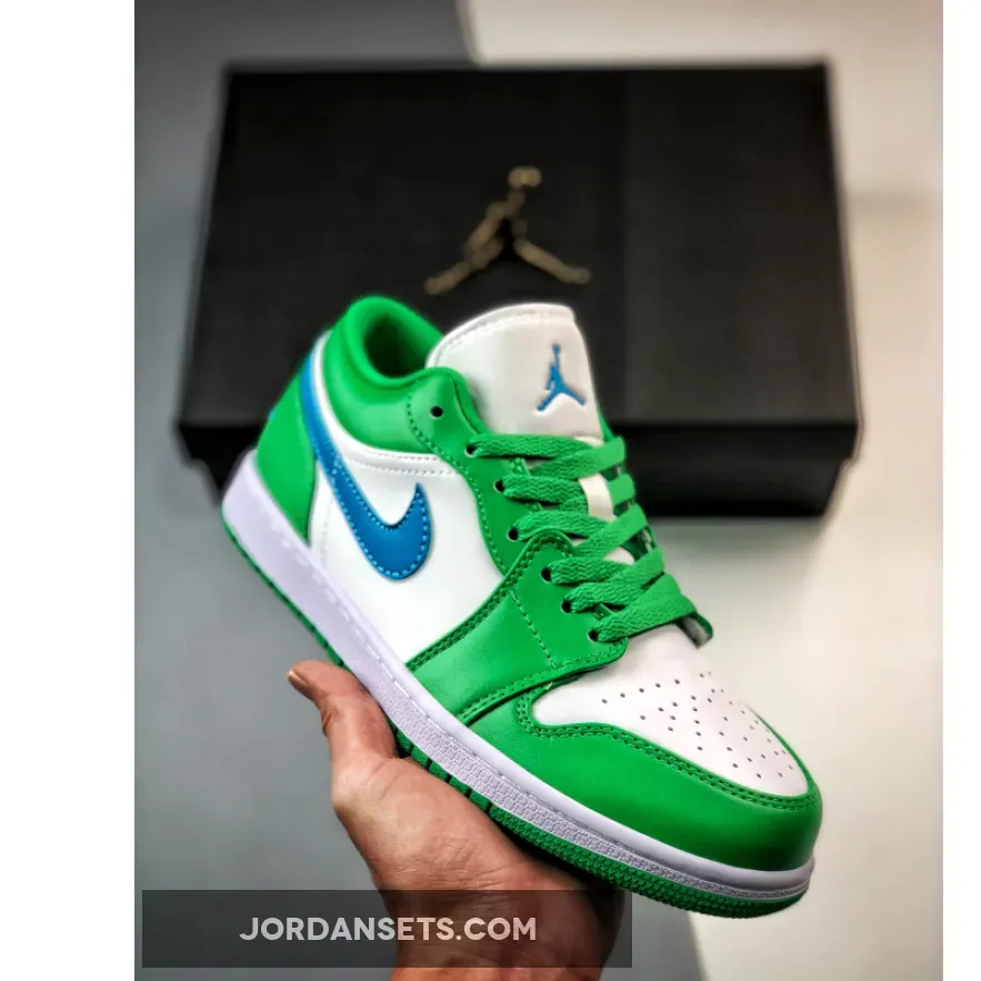 Air Jordan 1 Low Lucky Green/Aquatone-White