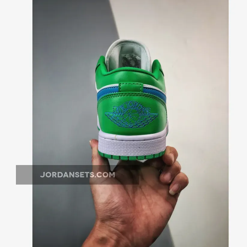 Air Jordan 1 Low Lucky Green/Aquatone-White