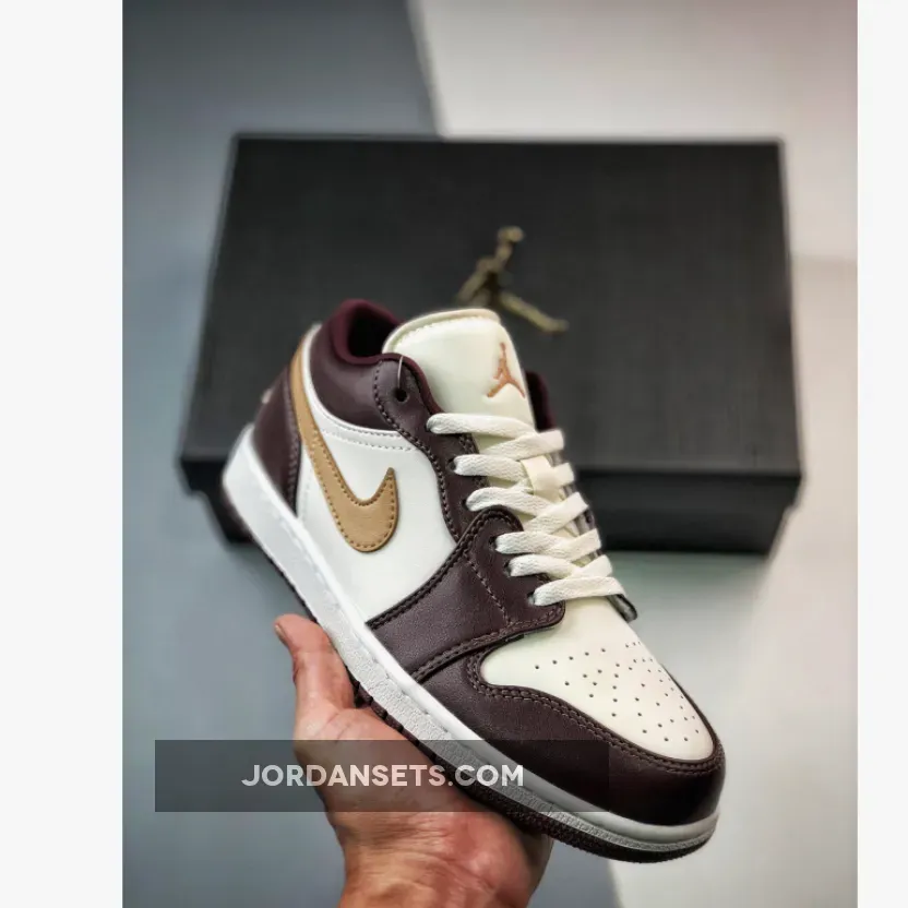 Air Jordan 1 Low 'Mocha' Shadow Brown/Sail DC0774-200 air jordan 1 low sail