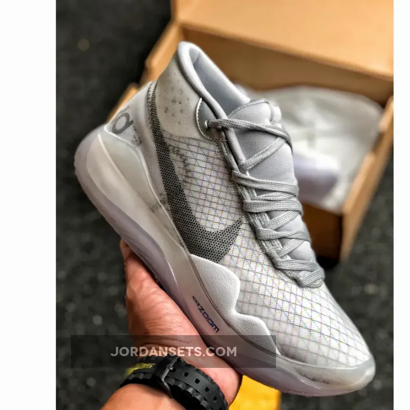 Restock Nike KD 12 White/Black-Wolf Grey, Kd 12 Grey