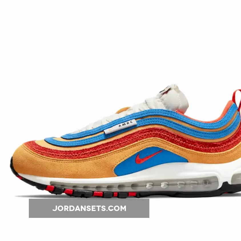 Nike Air Max 97 SE 'Running Club' Pollen/Blue-Red-Orange DH1085-700 / air max 97 pollen orange