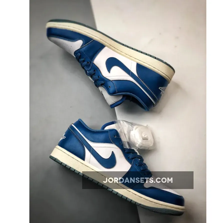 Air Jordan 1 Low White Industrial Blue Air Jordan 1 Low White Industrial Blue