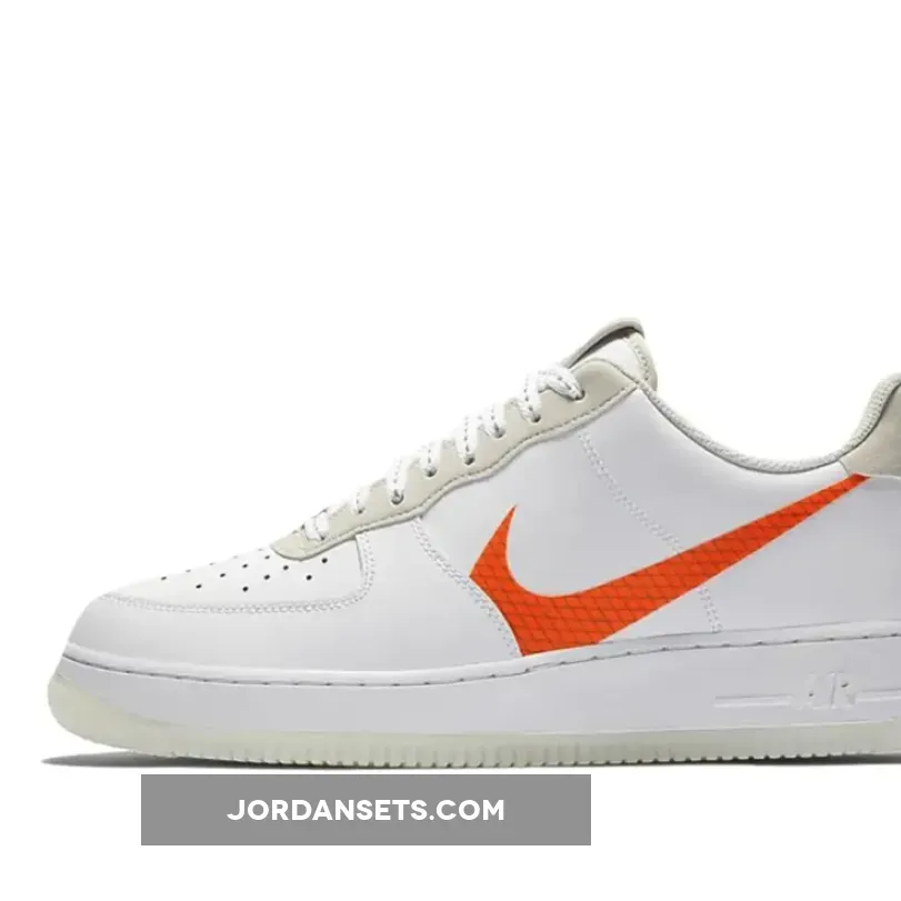 Nike Air Force 1 07 LV8 White Orange - air force 1 07 white orange