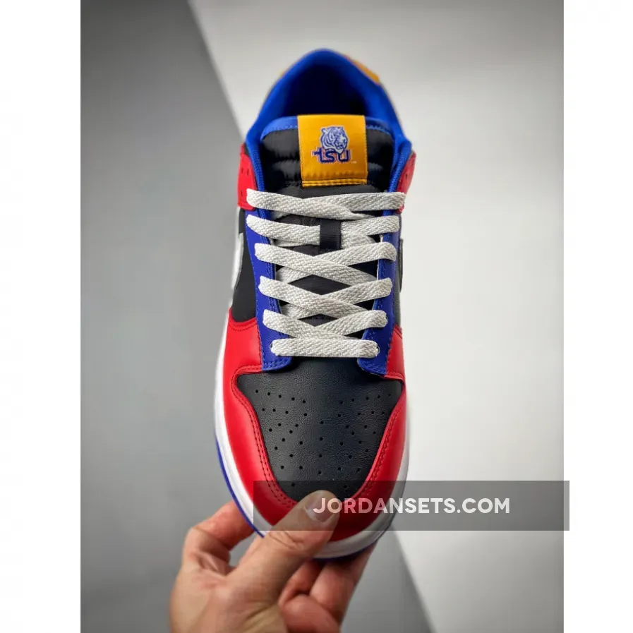 Nike Dunk Low 'TSU Tigers' White/Purple Comet-Team Scarlet DR619-100 nike dunk low tsu tigers