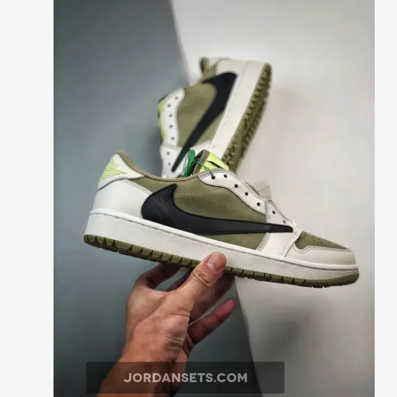 Travis Scott x Air Jordan 1 Low Golf Neutral Olive/Black-Sail / Travis Scott Golfs
