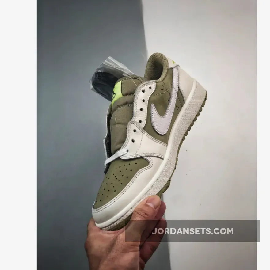 Travis Scott x Air Jordan 1 Low Golf Neutral Olive/Black-Sail / Travis Scott Golfs