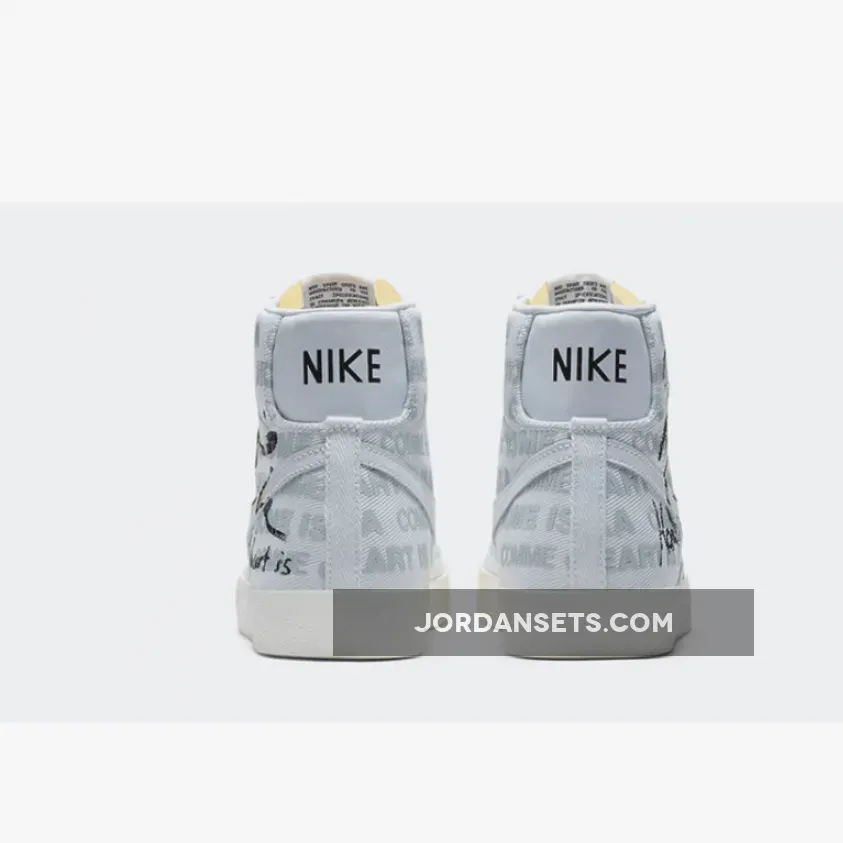 Comme des Garcons x Naomi Osaka x Nike Blazer Mid White Black - blazer heart