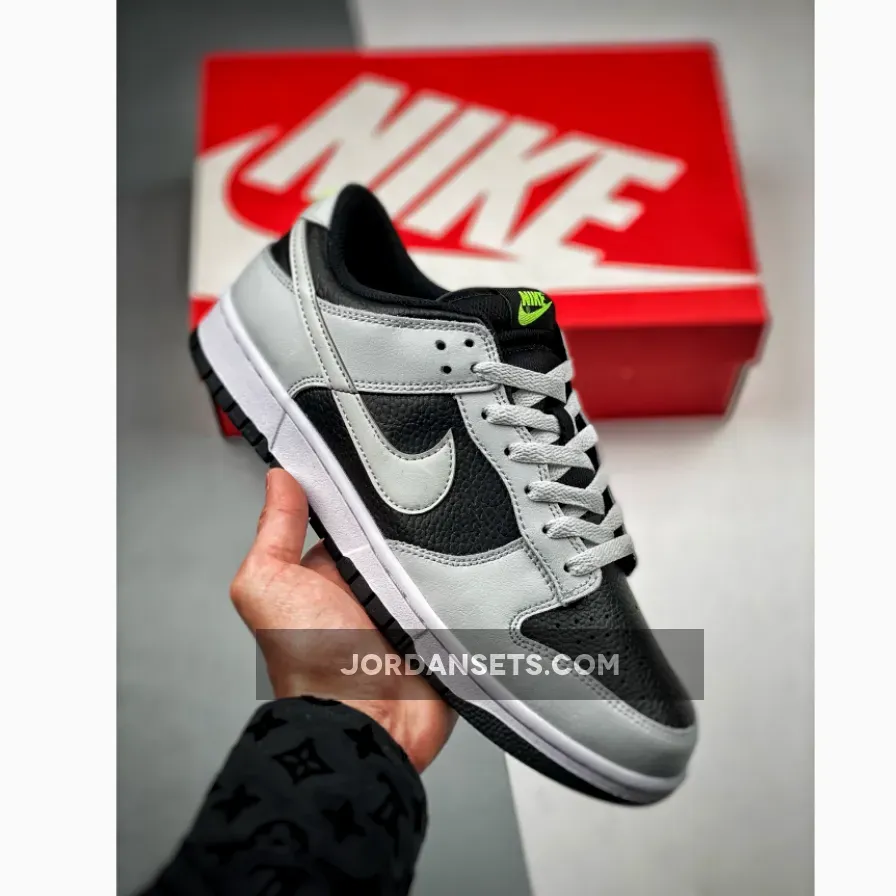 Nike Dunk Low 'Reverse Panda' Black White Volt FD9756-001 #dunk low reverse pandas