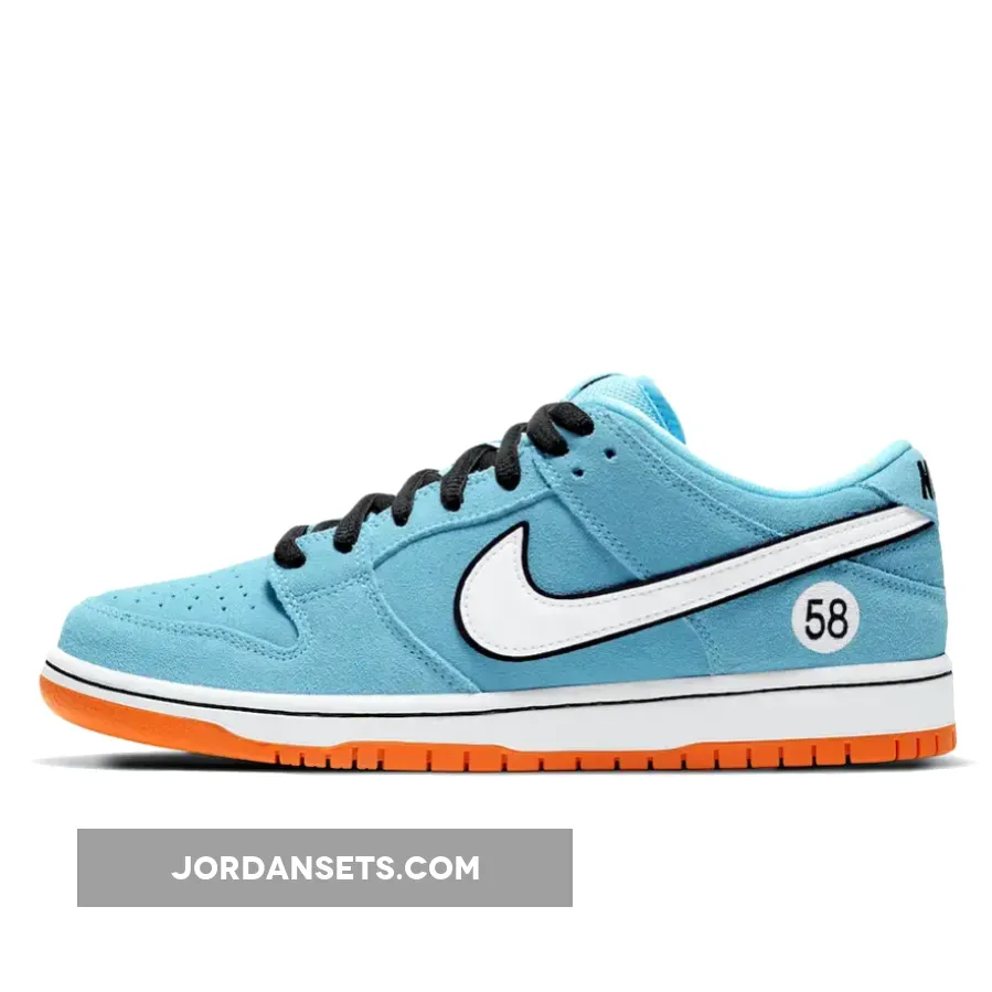 Nike SB Dunk Low 'Club 58' Blue Chill/Safety Orange-Black-White / gulf 58