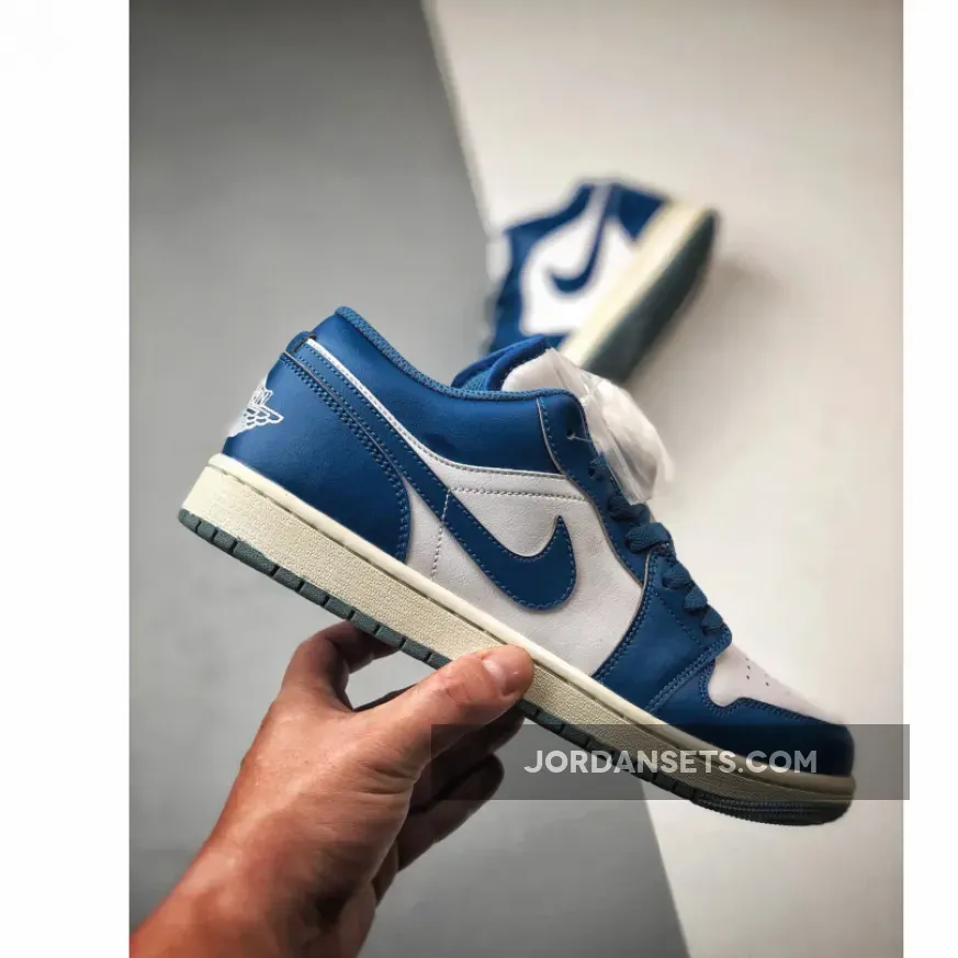 Air Jordan 1 Low White Industrial Blue Air Jordan 1 Low White Industrial Blue