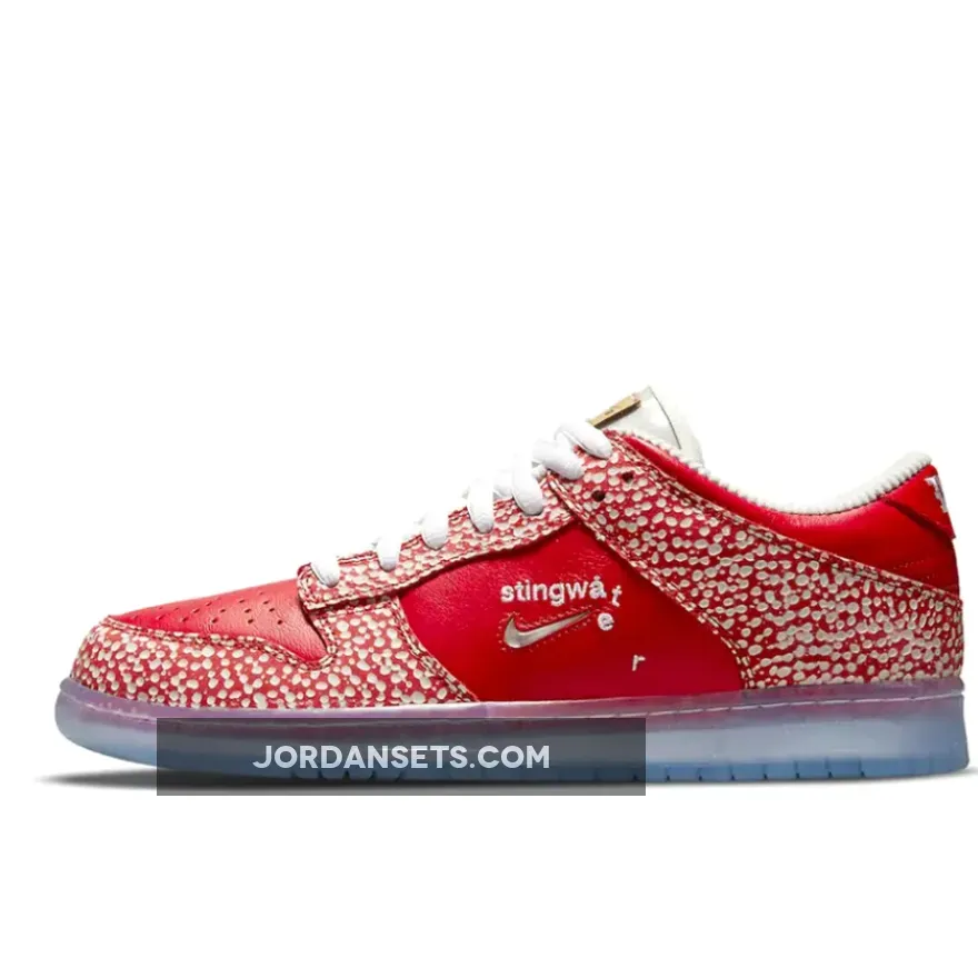 Stingwater X Nike Sb Dunk Low 'Magic Mushroom' University Red/White / sting water dunk