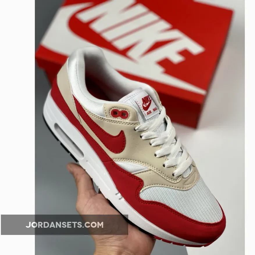 Nike Air Max 1 Anniversary White/University Red 908375-103 - 2017 air max 1
