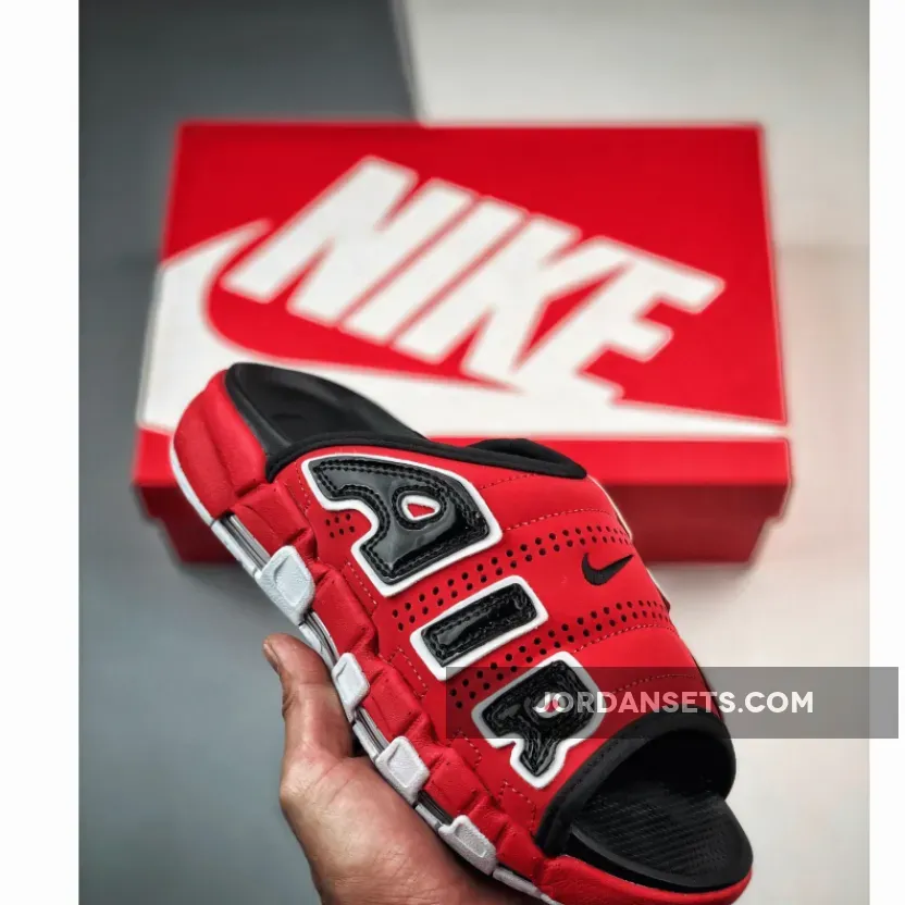 Restock Nike Air More Uptempo Slide 'Red/Black' FJ6305-600