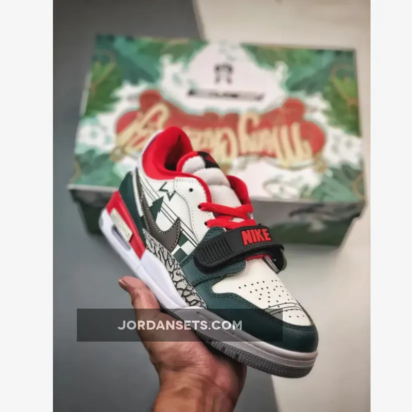 Jordan Legacy 312 Low ‘Christmas’ White Red Green SN-850275640