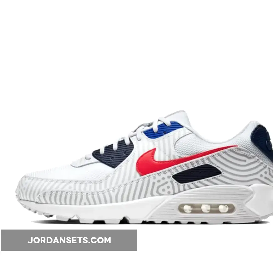 Nike Air Max 90 'Euro Tour' White Red CW7574-100 nike air max 90 white midnight navy