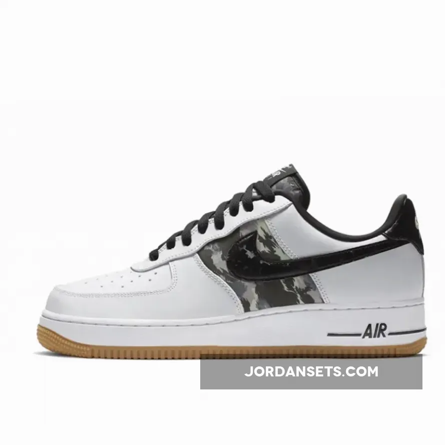 Nike Air Force 1 Low 'Camo' White/Gum Light Brown-Sequoia-Black - white camo air force 1
