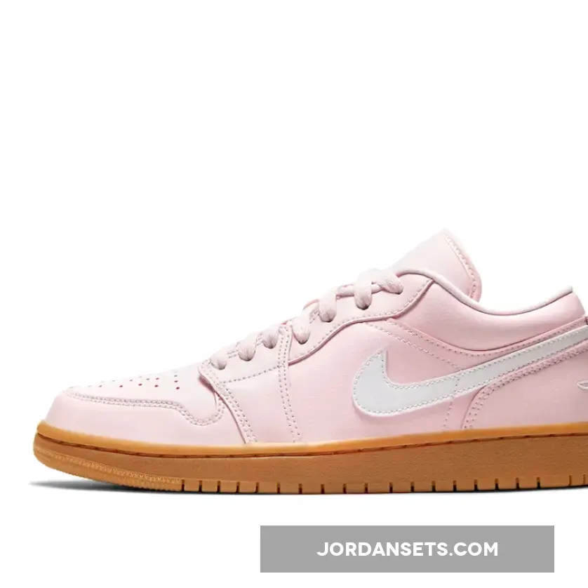 Air Jordan 1 Low GS Arctic Pink/White-Gum Light Brown - pink white and grey jordans