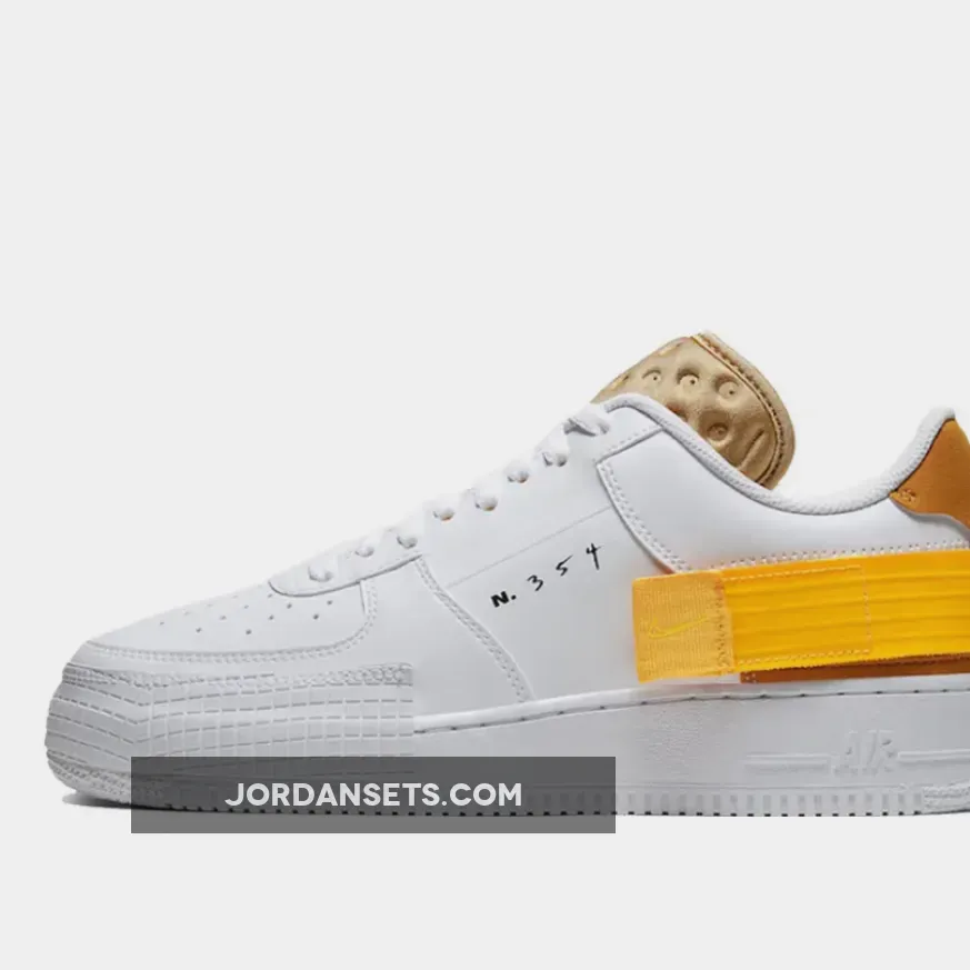 Nike N354 Air Force 1 Type White Gold Yellow n 354 air force 1