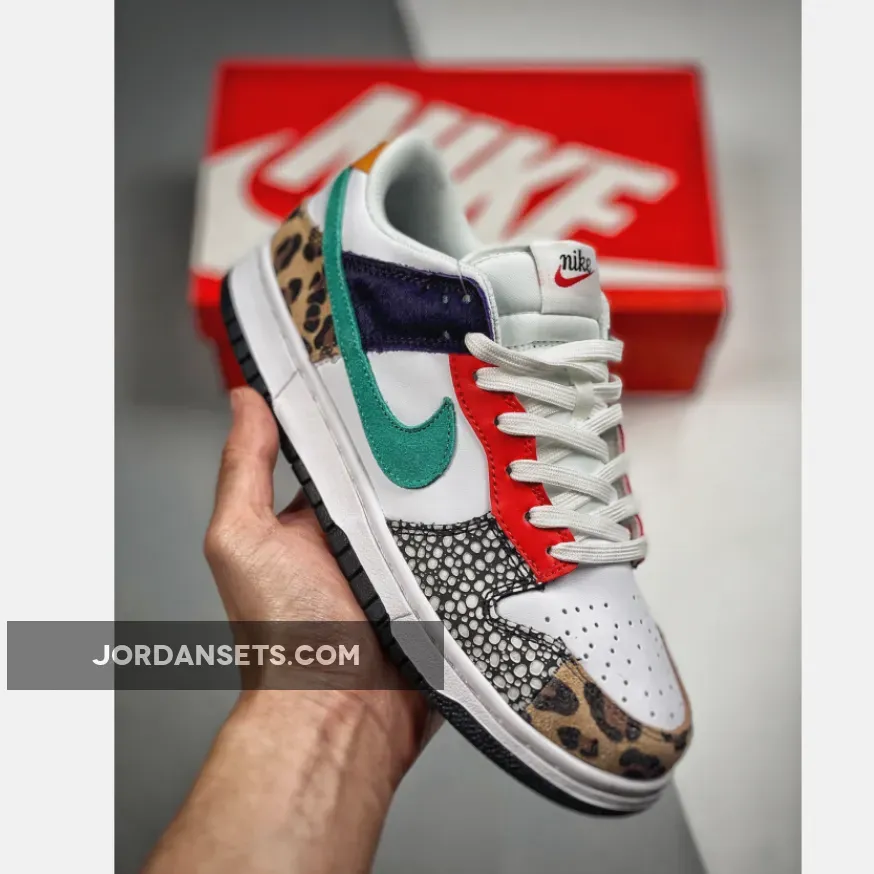 Nike Dunk Low Animal Prints White/Multicolor / nike womens safari