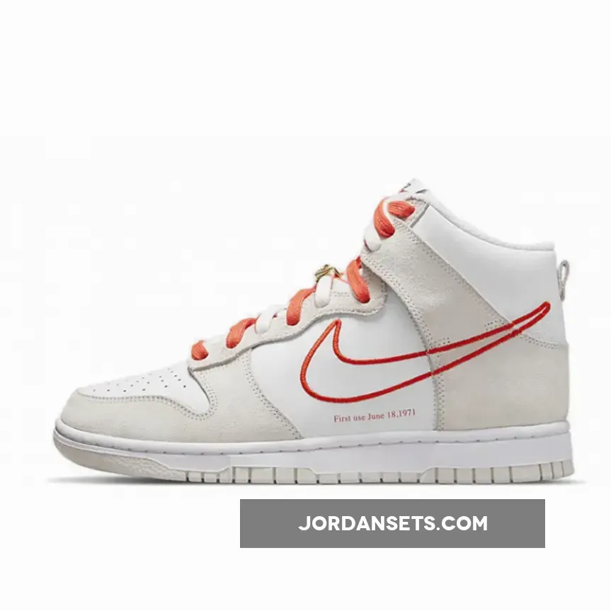 Nike Dunk High First Use Sail Red DH6758-100 / orange and white dunks