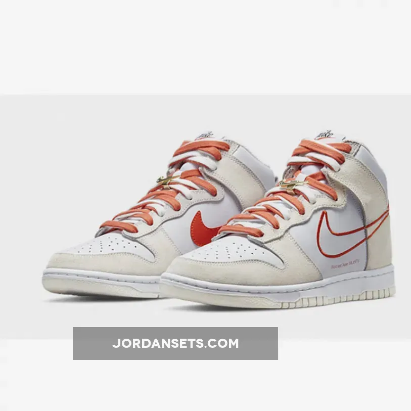 Nike Dunk High First Use Sail Red DH6758-100 / orange and white dunks