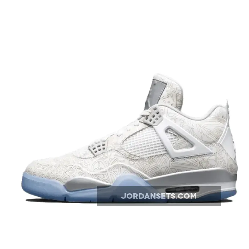 Nike Air Jordan 4 Laser 705333-105 - air jordan 4 white metallic silver