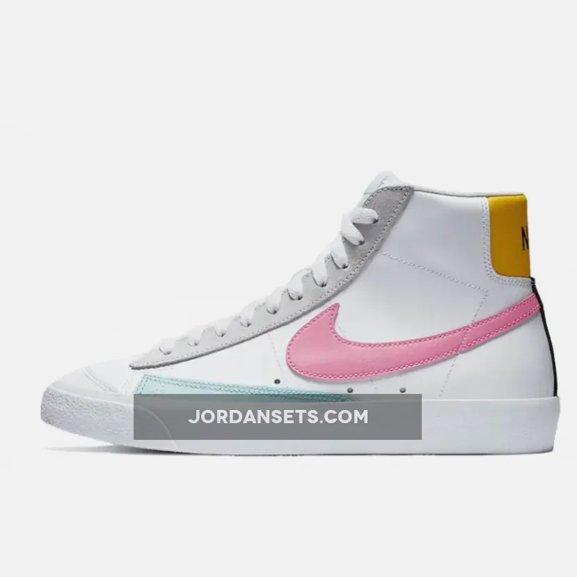 Nike Blazer Mid '77 White/Pink Glow/Pure Platinum - vintage pastel blazers
