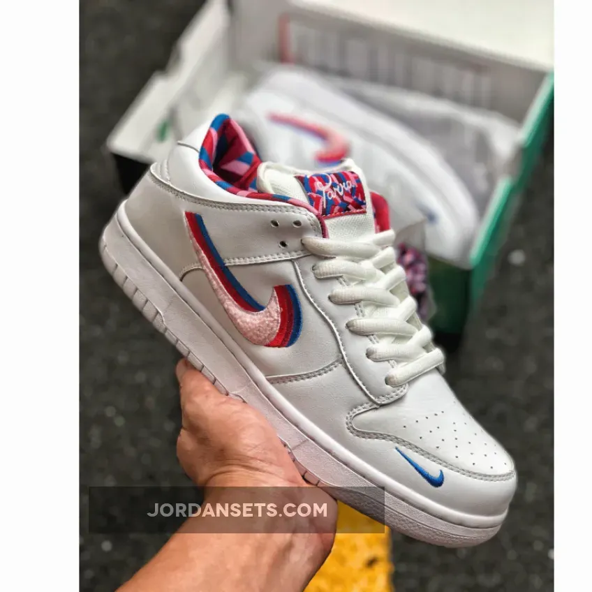 Parra x Nike SB Dunk Low White | rose gym CN4504-100