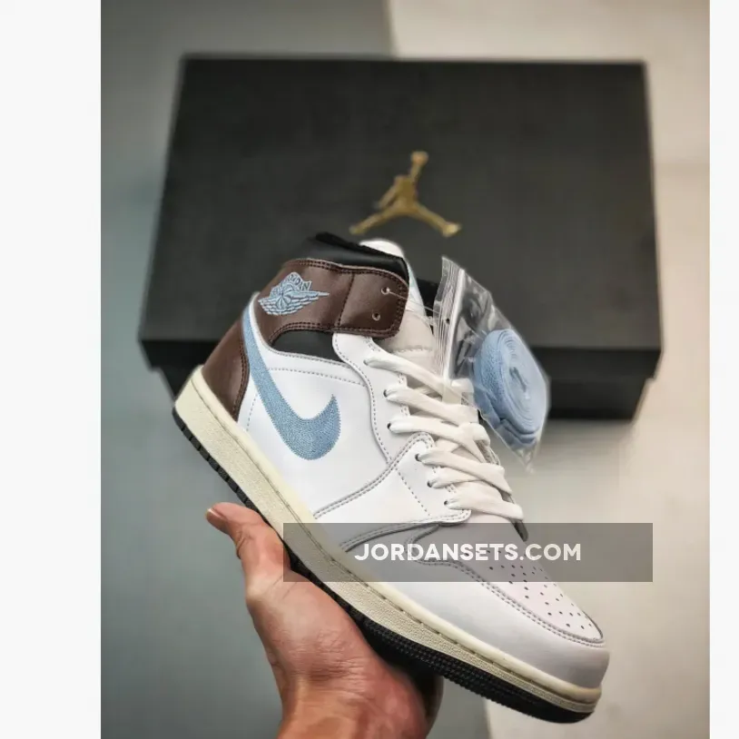 Air Jordan 1 Mid SE 'White Blue Grey' FQ8162-142 Restock