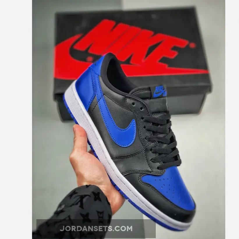Air Jordan 1 Retro Low OG Black/Varsity Royal-Sail 705329-004 / royal 1 low