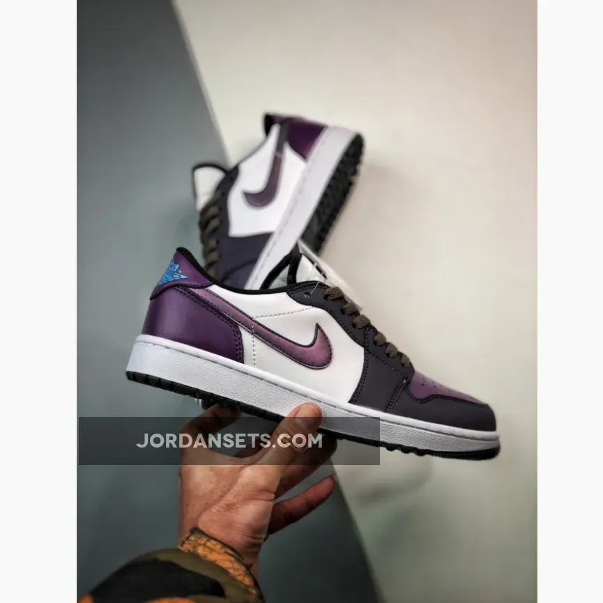 Air Jordan 1 Low Golf White/Cave Purple-Purple Smoke DZ9787-155 - air jordan 1 low cut