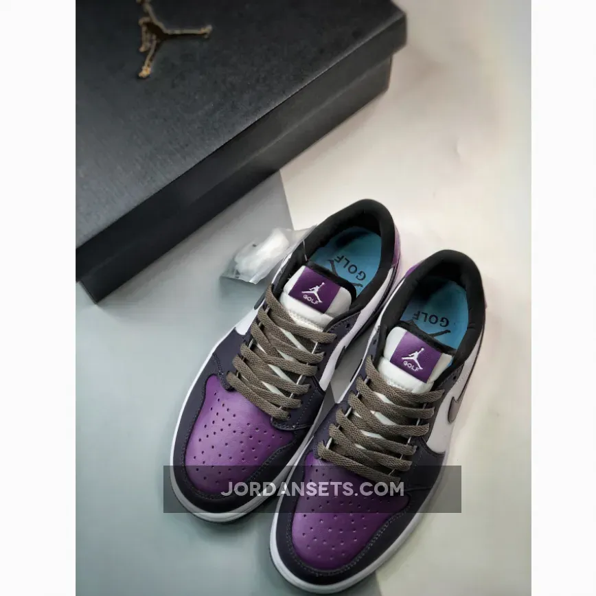Air Jordan 1 Low Golf White/Cave Purple-Purple Smoke DZ9787-155 - air jordan 1 low cut