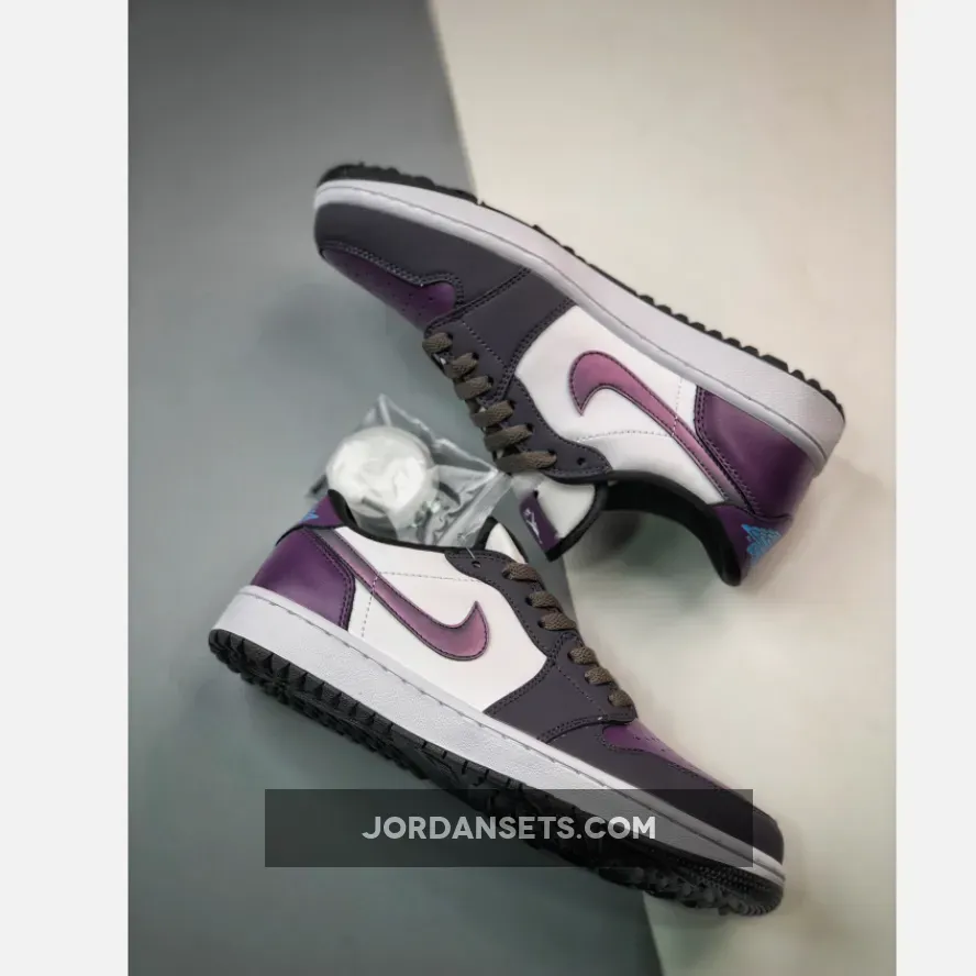 Air Jordan 1 Low Golf White/Cave Purple-Purple Smoke DZ9787-155 - air jordan 1 low cut