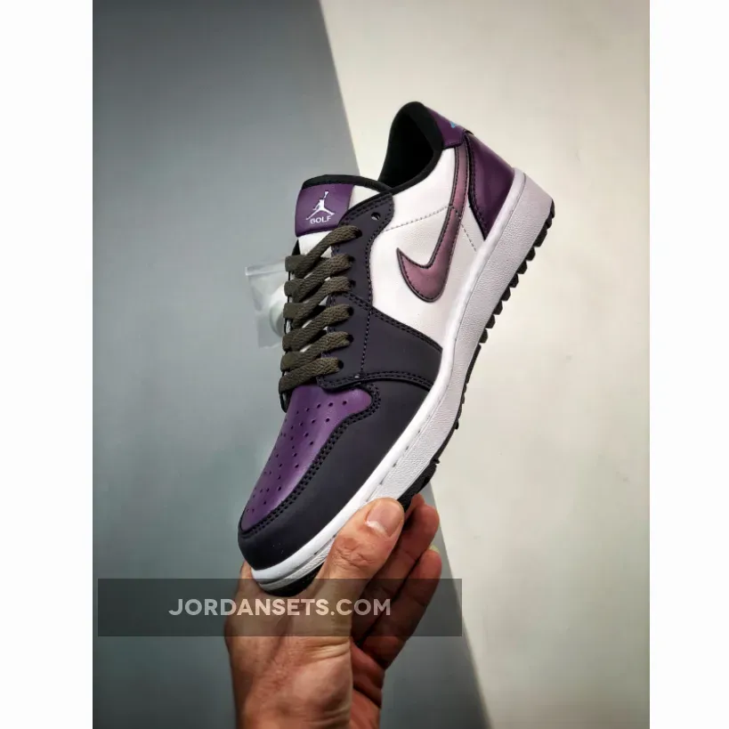 Air Jordan 1 Low Golf White/Cave Purple-Purple Smoke DZ9787-155 - air jordan 1 low cut
