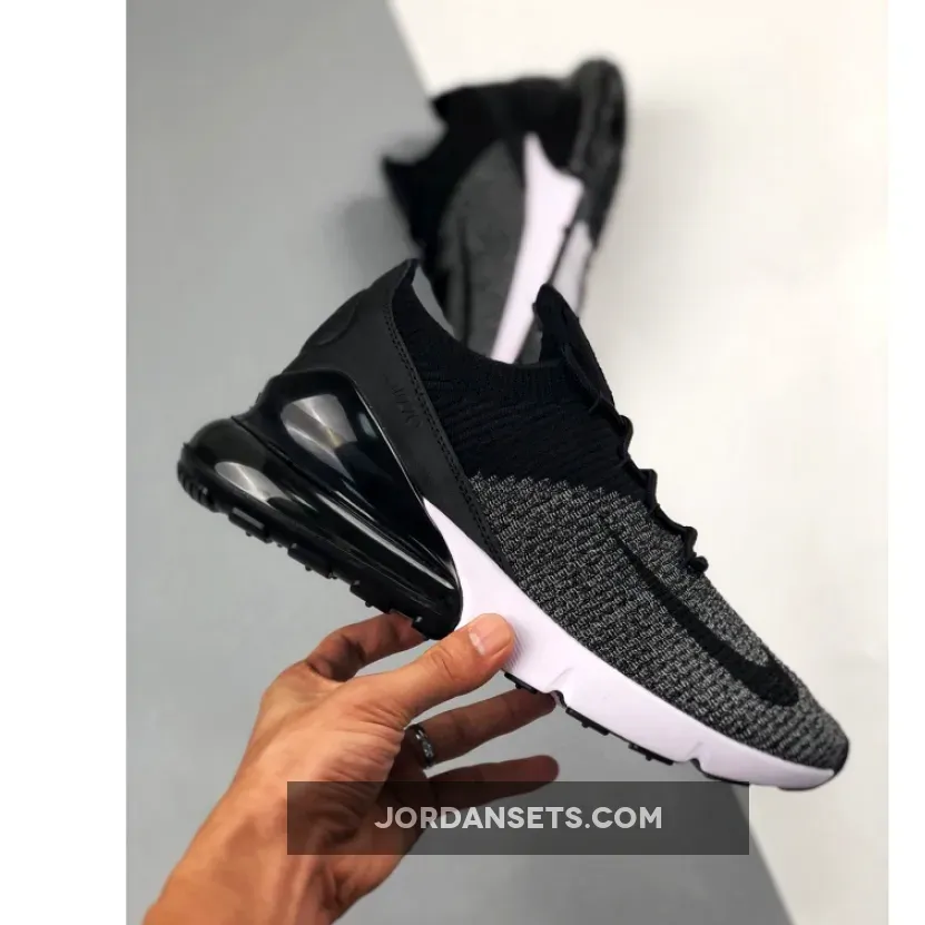 Nike Air Max 270 Flyknit 'Oreo' Black/Black-White - air max 270 flyknit oreo