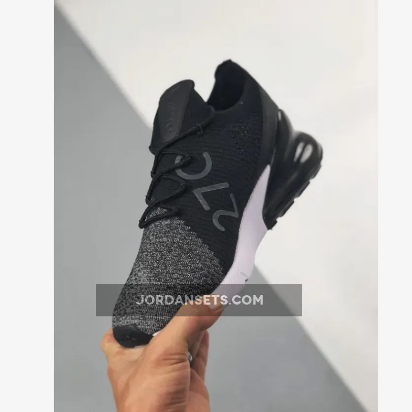 Nike Air Max 270 Flyknit 'Oreo' Black/Black-White - air max 270 flyknit oreo